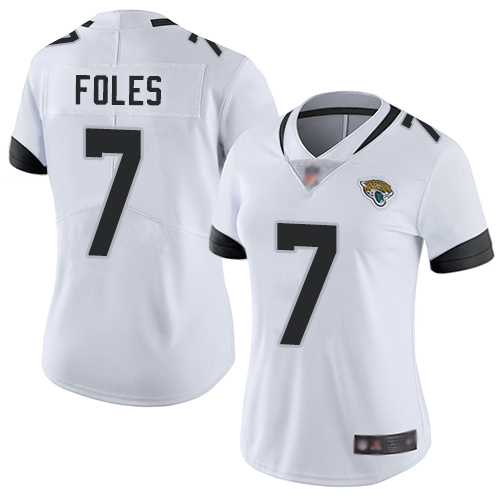 Nike Jacksonville Jaguars 7 Nick Foles White Women Stitched NFL Vapor Untouchable Limited Jersey